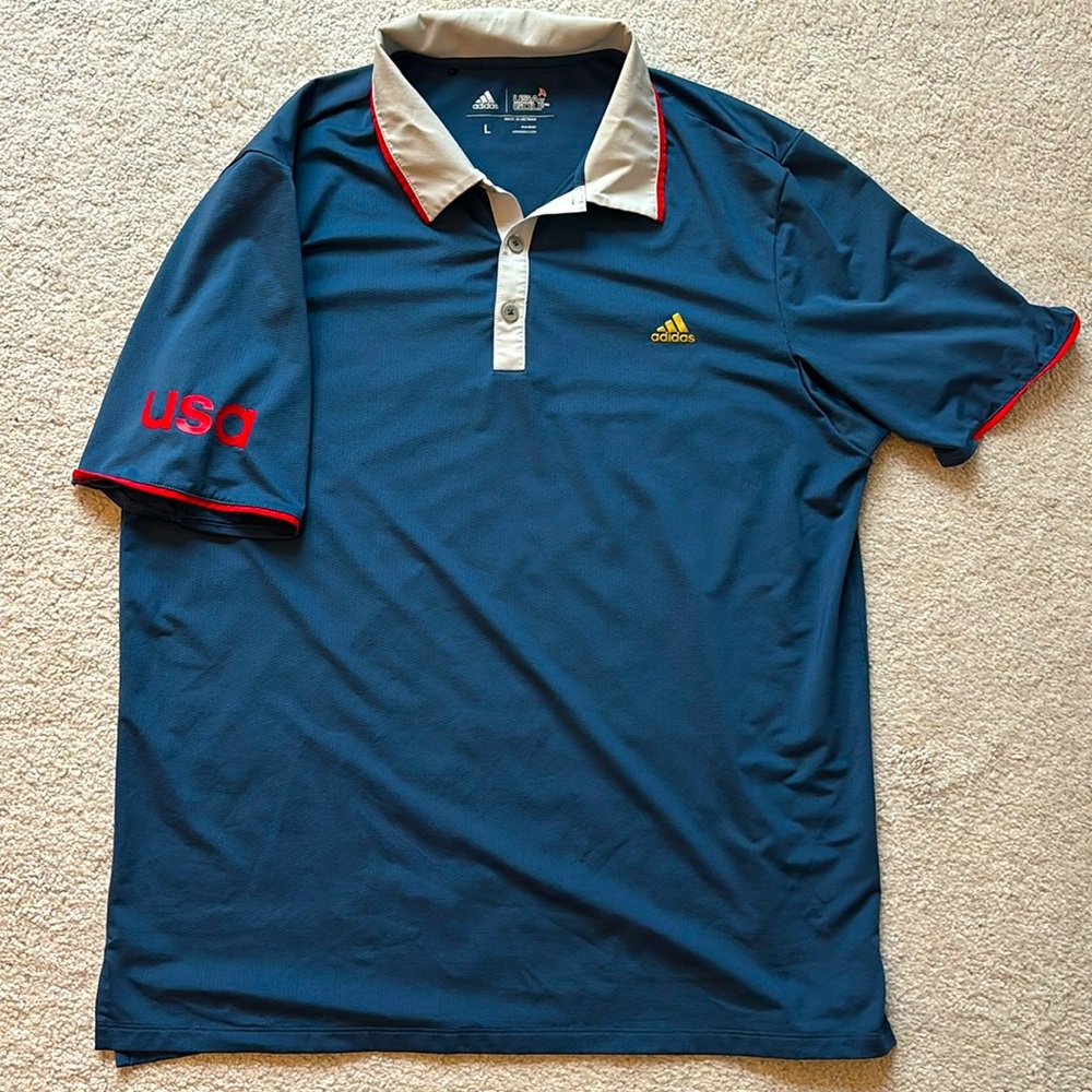 Adidas Golf USA polo. Size Large. EUC.
